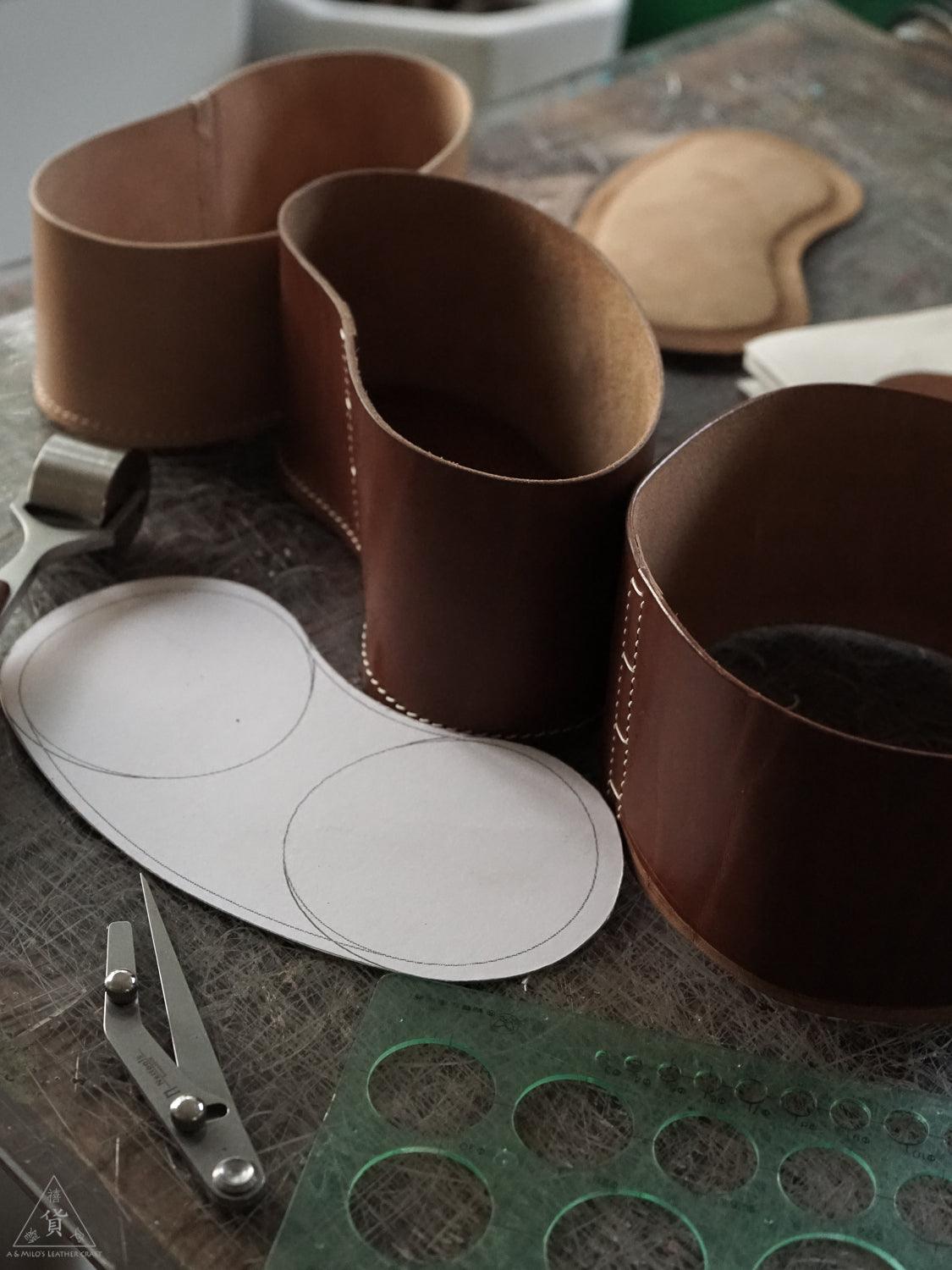 Leather Container for Tea Set or ANYTHING - AMILO LEATHERCRAFT