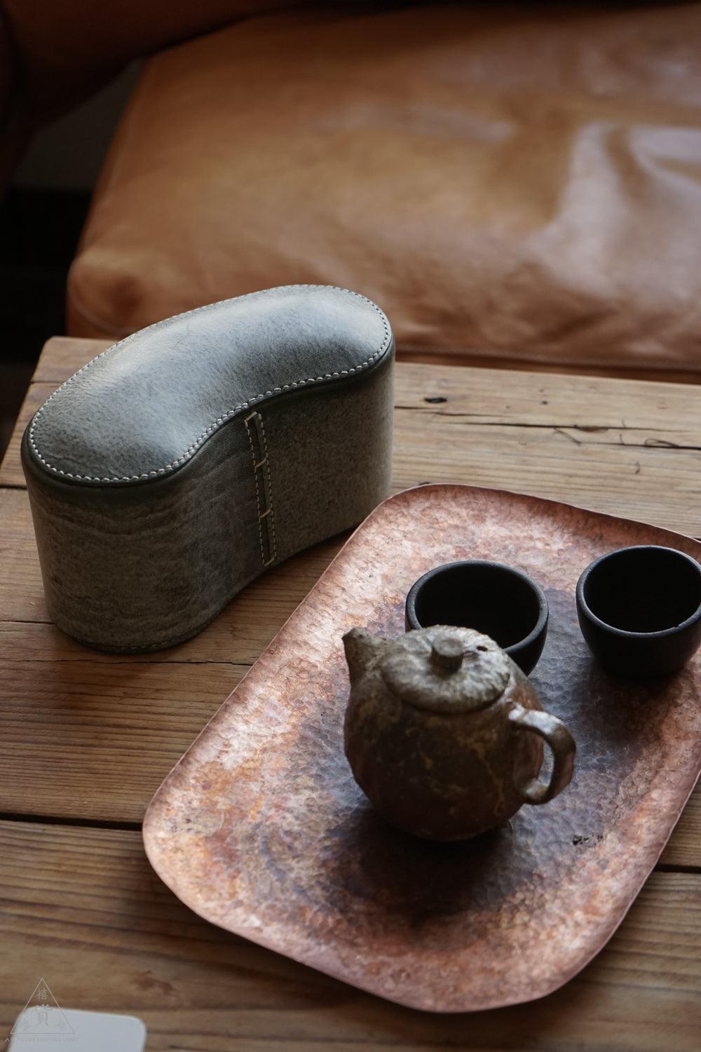 Leather Container for Tea Set or ANYTHING - AMILO LEATHERCRAFT