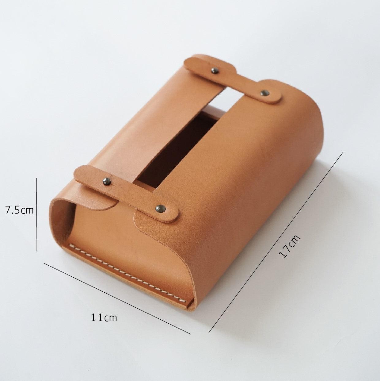 Handcrafted Tissue Box made with Leather - AMILO LEATHERCRAFT